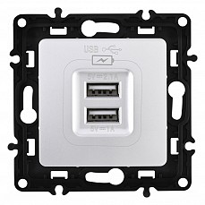 Розетка usb, без рамки arte milano am-217 217.46-1.silver
